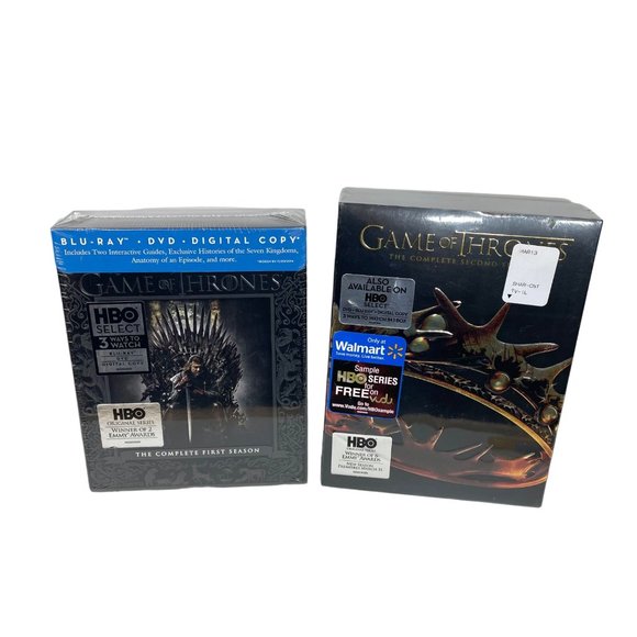 Game Of Thrones Blu-ray/DVD Combo + Digital Copy Season 1 and Season 2 Sealed - Picture 1 of 8